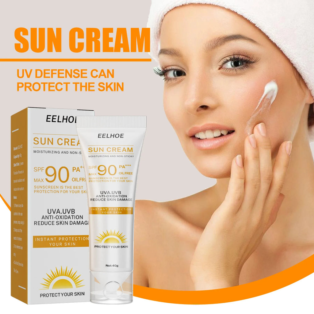 SPF 90 Sunscreen Cream — Whitening, Oil Control & Deep Moisturizing Sun Protection for Face & Body