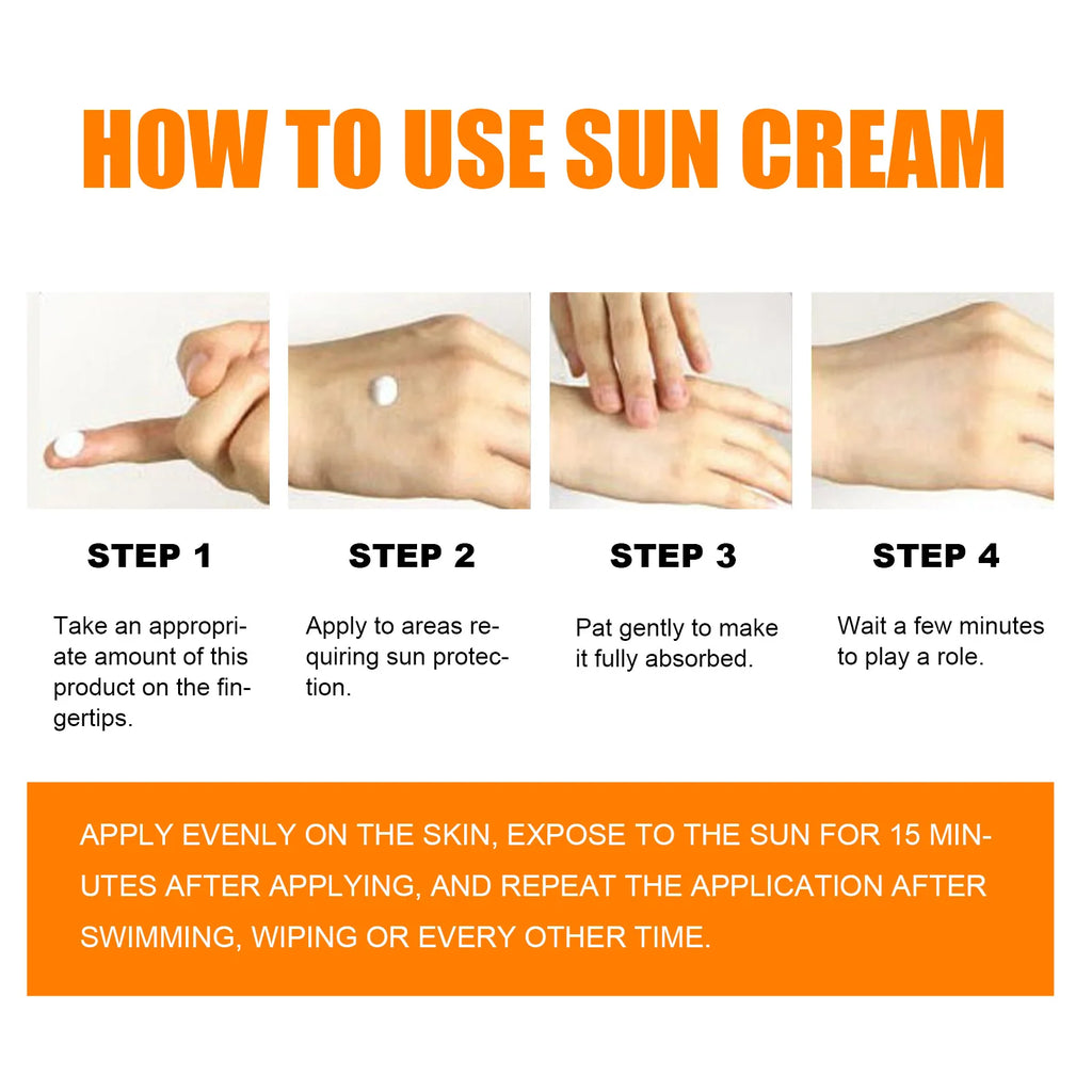 SPF 90 Sunscreen Cream — Whitening, Oil Control & Deep Moisturizing Sun Protection for Face & Body