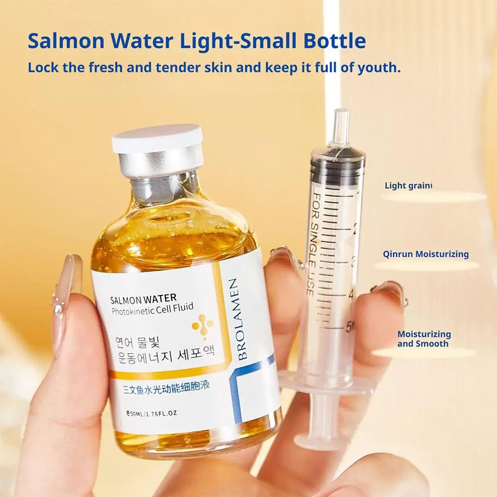Korean Salmon Skin Rejuvenation Essence Serum – 24H Hydration, Wrinkle Care & Firming Treatment