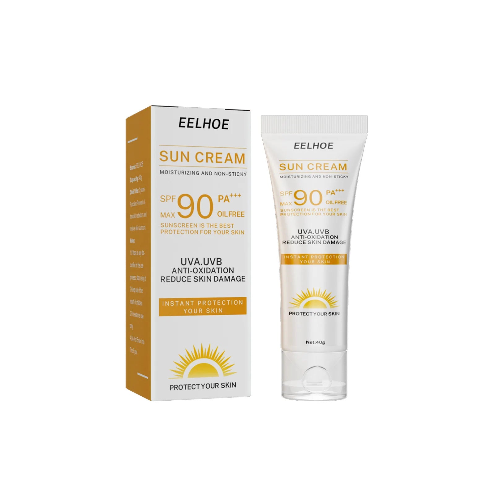 SPF 90 Sunscreen Cream — Whitening, Oil Control & Deep Moisturizing Sun Protection for Face & Body