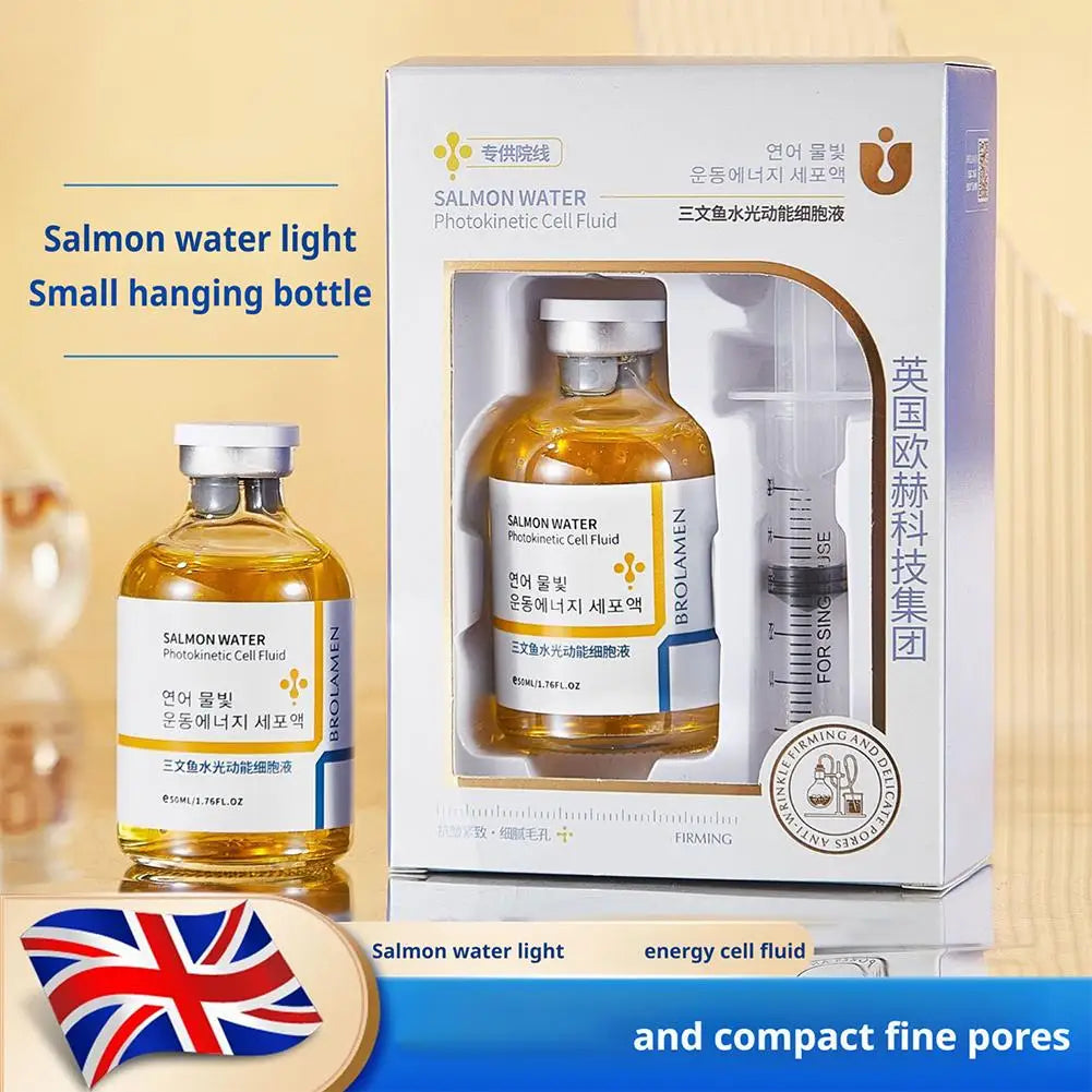 Korean Salmon Skin Rejuvenation Essence Serum – 24H Hydration, Wrinkle Care & Firming Treatment