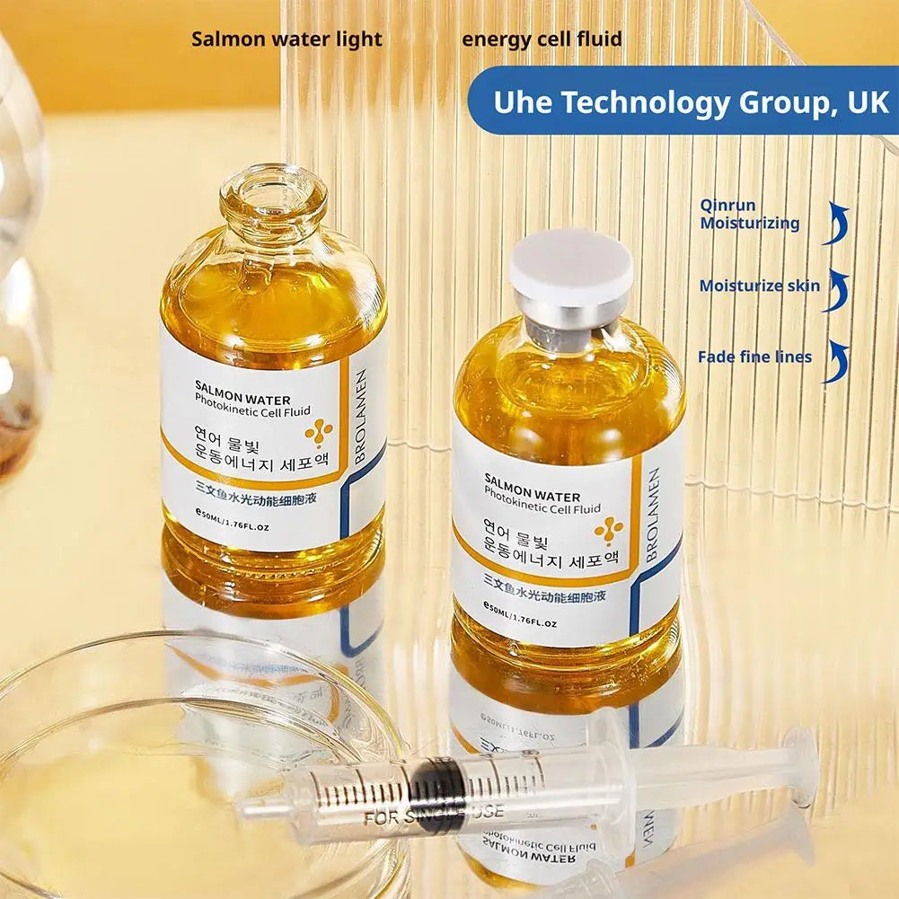 Korean Salmon Skin Rejuvenation Essence Serum – 24H Hydration, Wrinkle Care & Firming Treatment