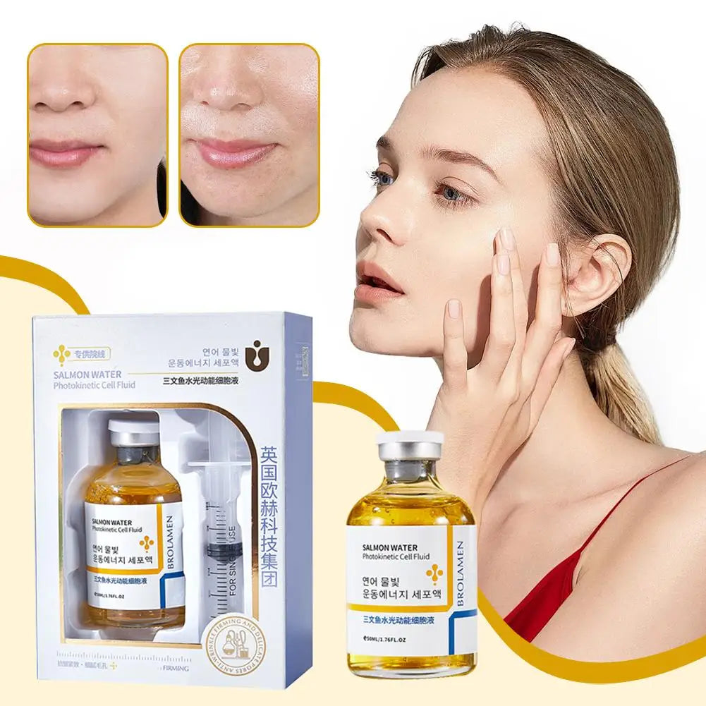 Korean Salmon Skin Rejuvenation Essence Serum – 24H Hydration, Wrinkle Care & Firming Treatment